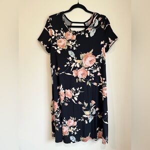 Bootlegger Black Floral Midi Dress